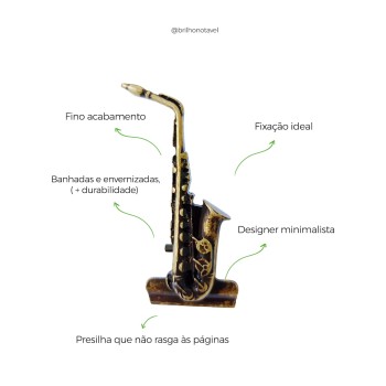 Prendedor de Partitura Luxo Brilho Notável